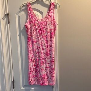 Lilly Pultizer Pink Floral Sleeveless Dress
